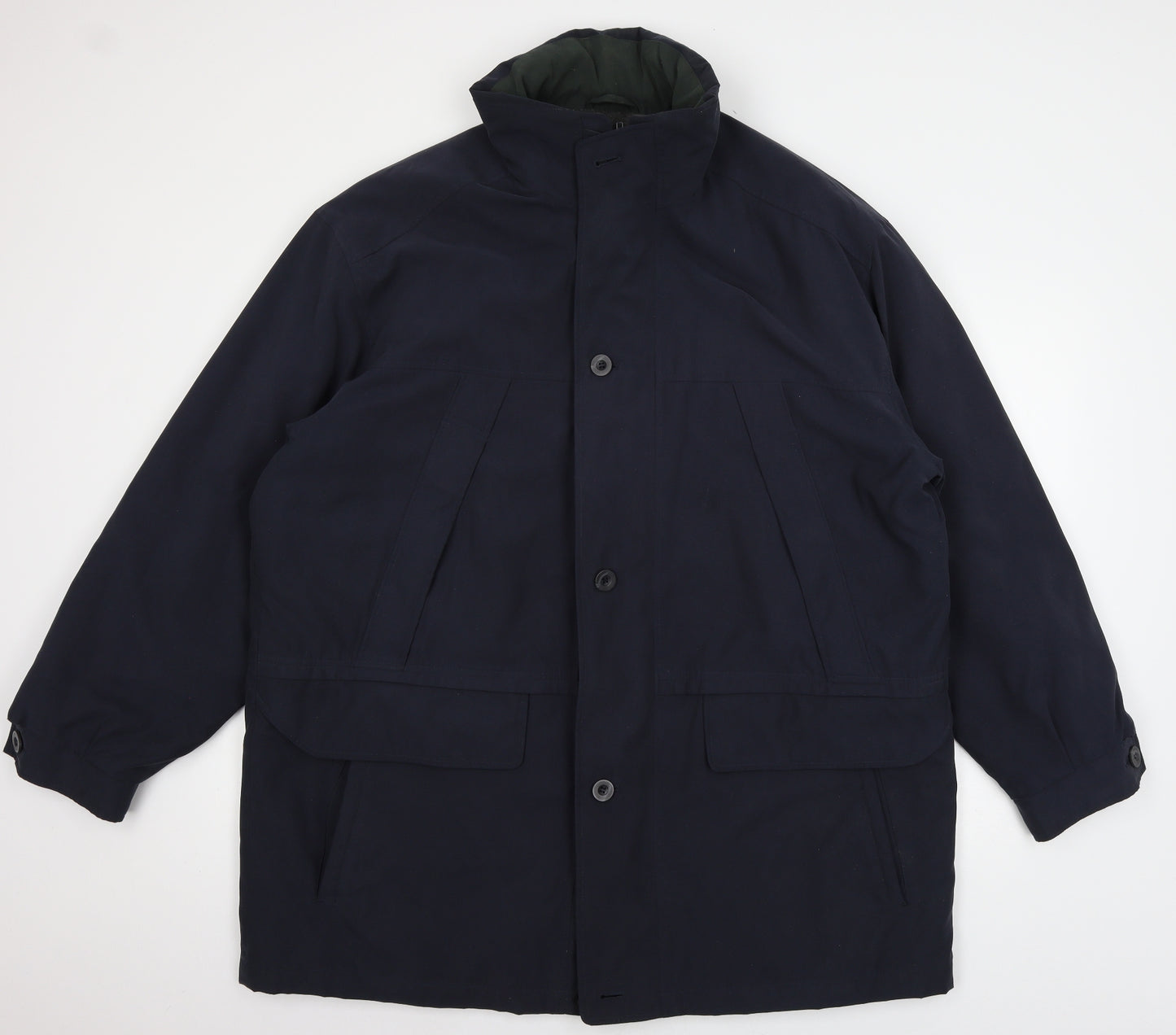 Award Mens Blue   Overcoat Coat Size XL