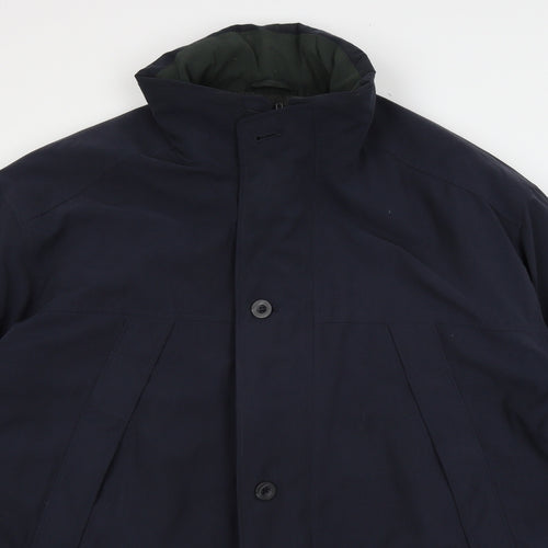 Award Mens Blue   Overcoat Coat Size XL