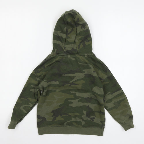 Primark Boys Green Camouflage Jersey Pullover Hoodie Size 5-6 Years