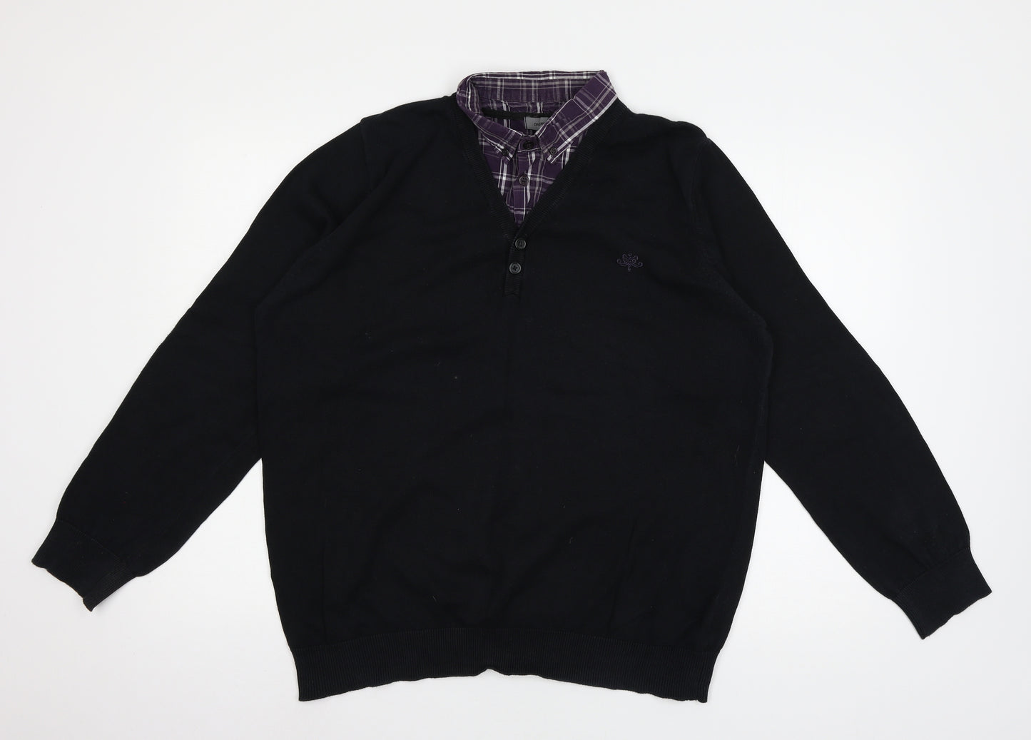 Cedar Woo Mens Blue  Knit Pullover Jumper Size XL