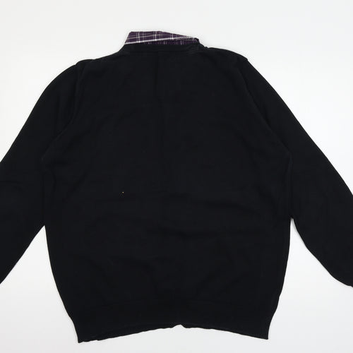 Cedar Woo Mens Blue  Knit Pullover Jumper Size XL