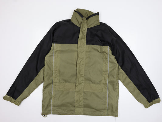 Front view of Southbay women’s green jacket, size M