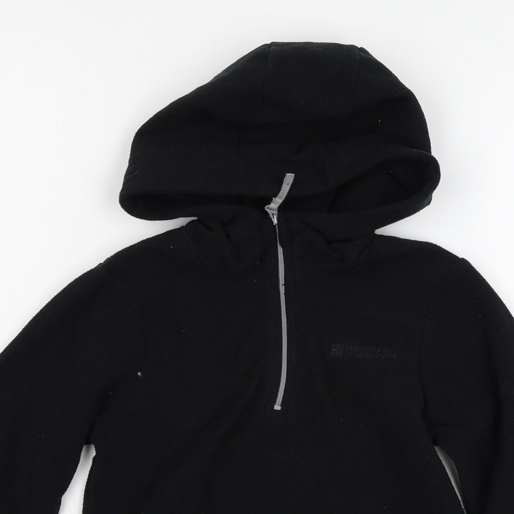 Mountain Warehouse Boys Black  Fleece Pullover Hoodie Size 7-8 Years