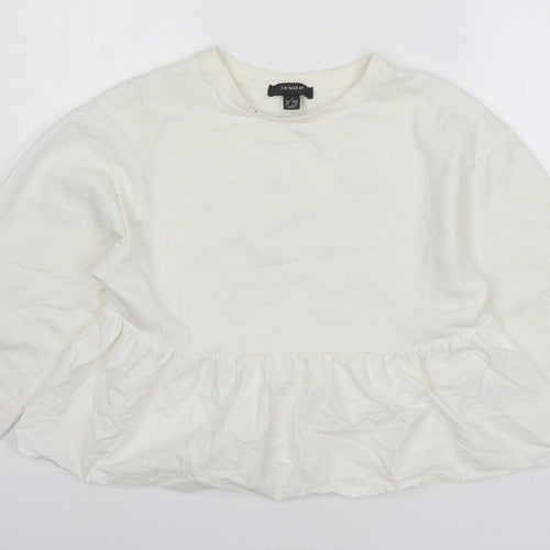 Primark Womens Ivory  Jersey Pullover Sweatshirt Size 10