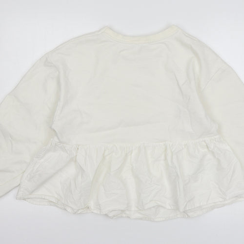 Primark Womens Ivory  Jersey Pullover Sweatshirt Size 10