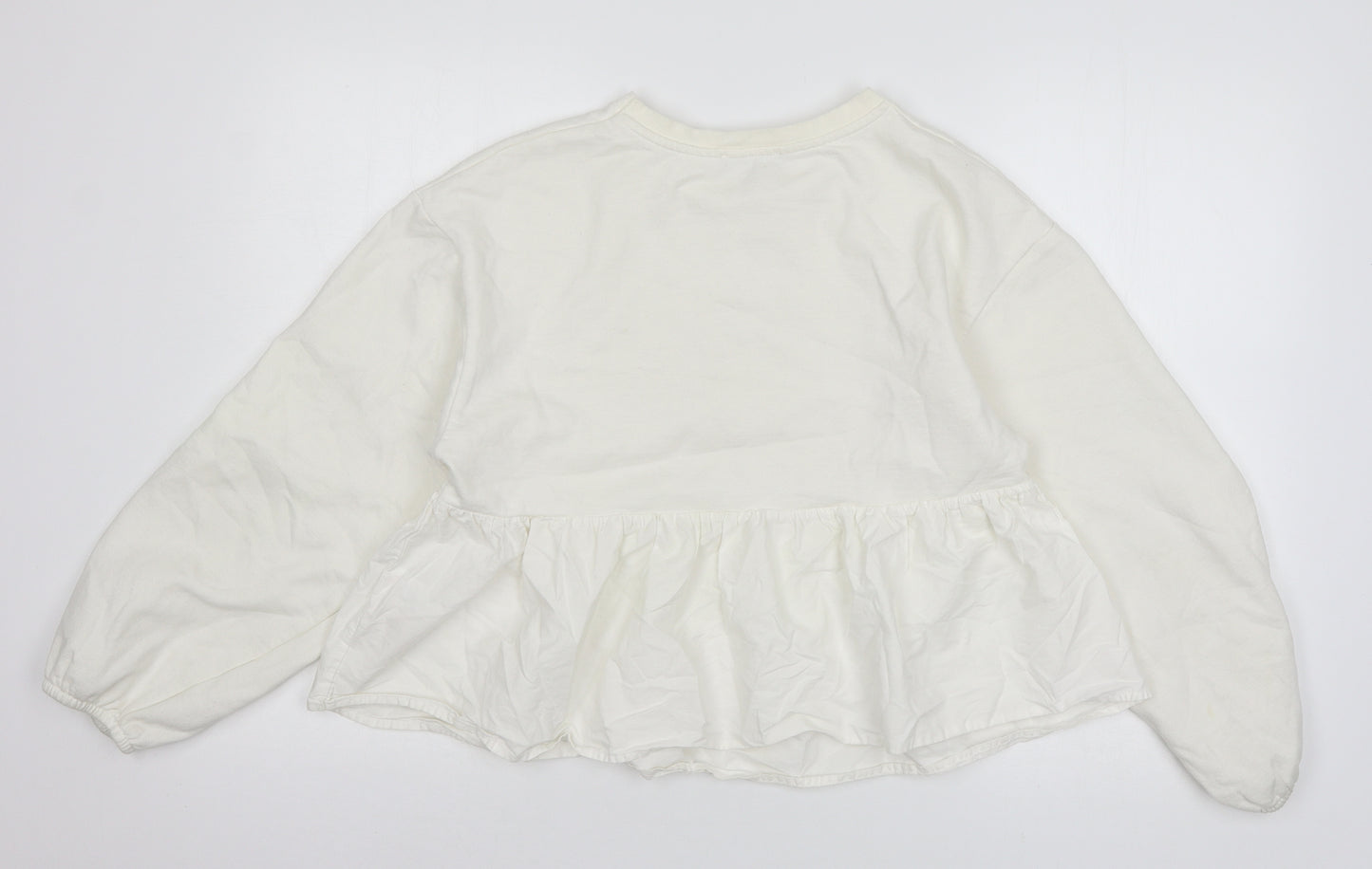Primark Womens Ivory  Jersey Pullover Sweatshirt Size 10