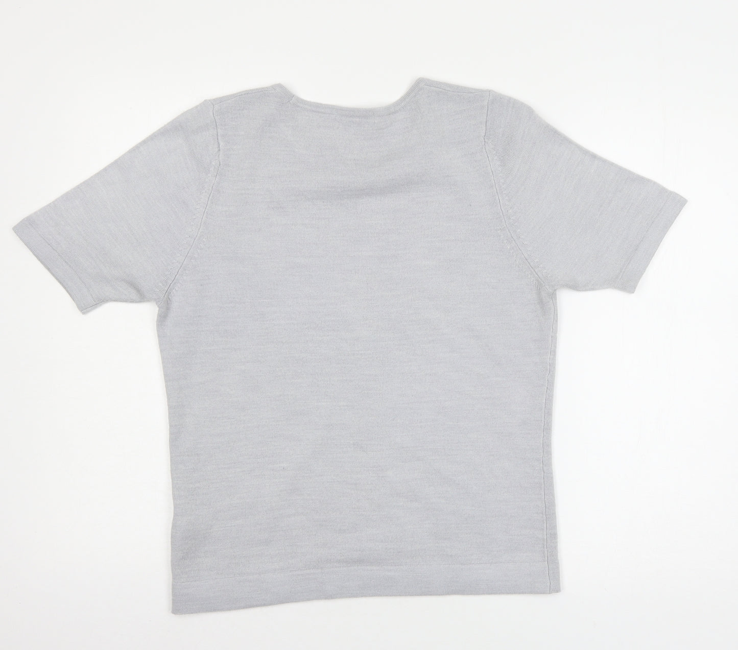 Marks and Spencer Womens Grey  Knit Basic T-Shirt Size 12