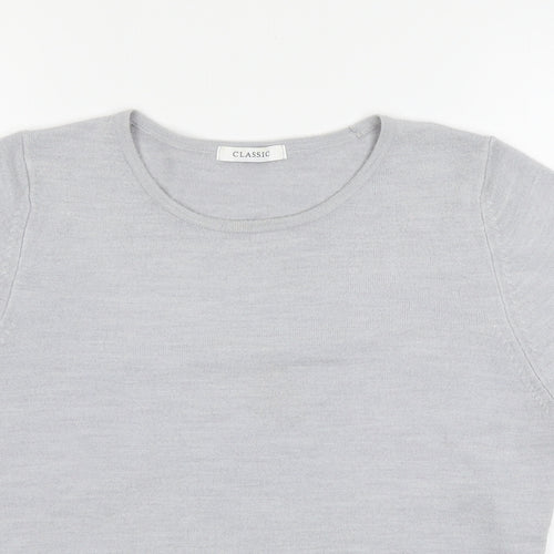 Marks and Spencer Womens Grey  Knit Basic T-Shirt Size 12