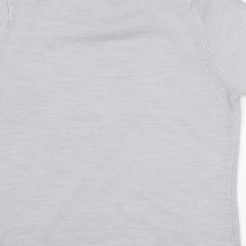 Marks and Spencer Womens Grey  Knit Basic T-Shirt Size 12
