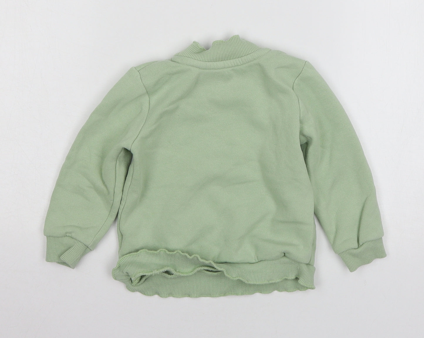 Primark Girls Green  Jersey Pullover Jumper Size 18-24 Months  - Bambi