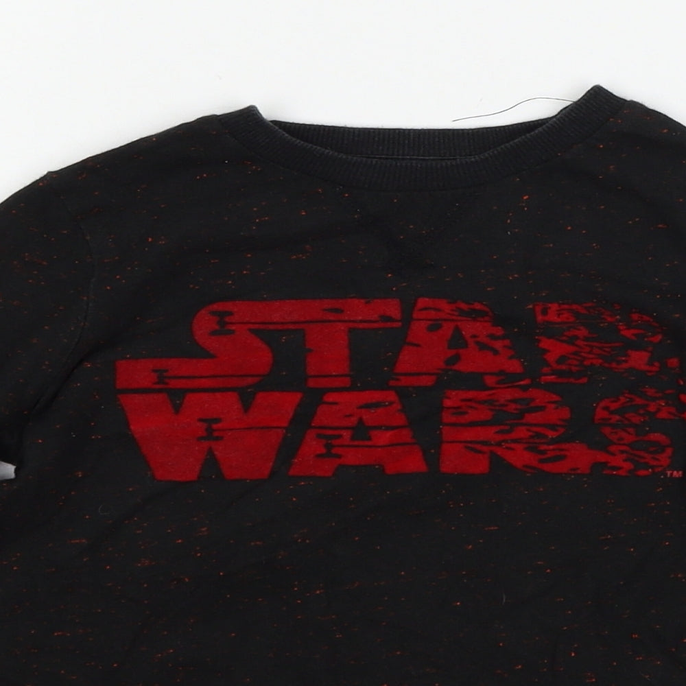 George Boys Black  Jersey Pullover Sweatshirt Size 4-5 Years  - Star Wars