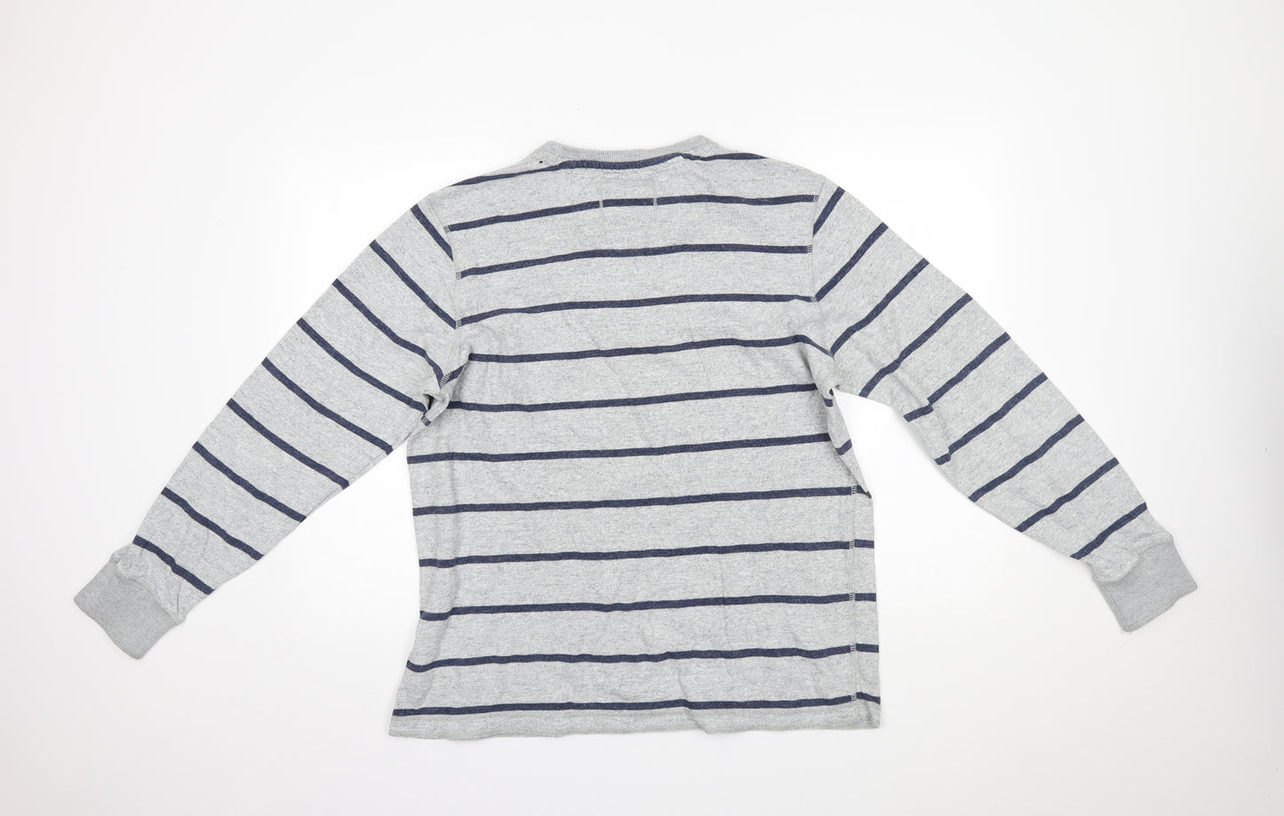 Debenhams Mens Grey Striped  Pullover Jumper Size L