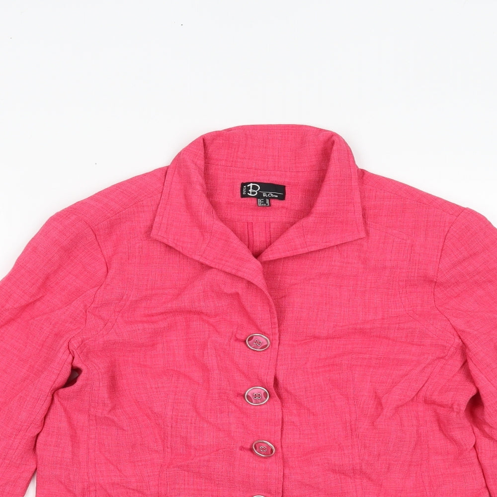 B by Oscar Womens Pink   Basic Button-Up Size 10