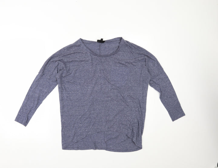 Topshop Womens Blue Basic Blouse Size 6
