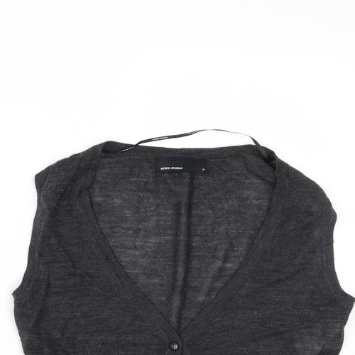 VERO MODA Womens Grey   Cardigan Jumper Size M