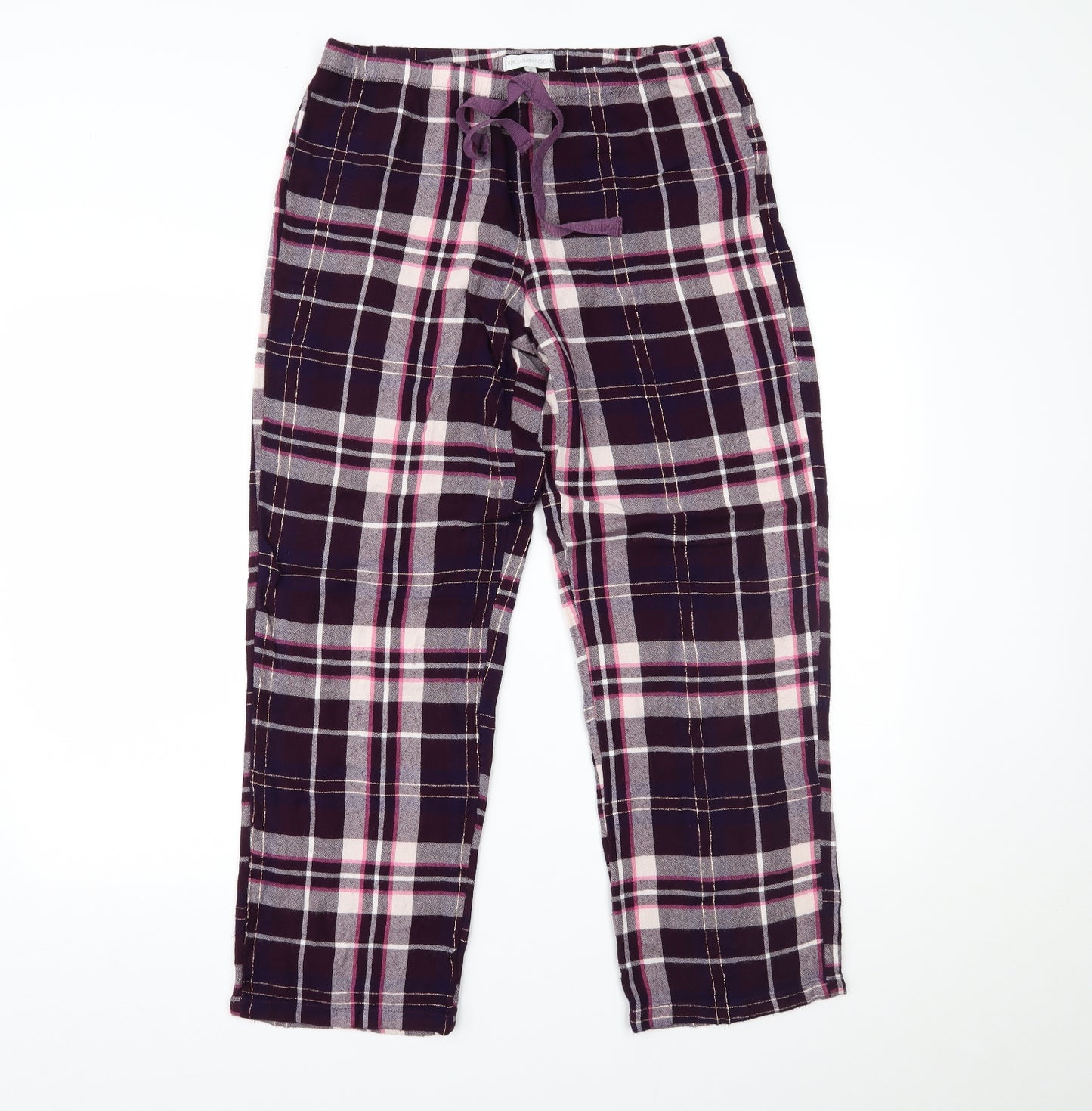 RJR.John Rocha Womens Purple Plaid   Pyjama Pants Size 12