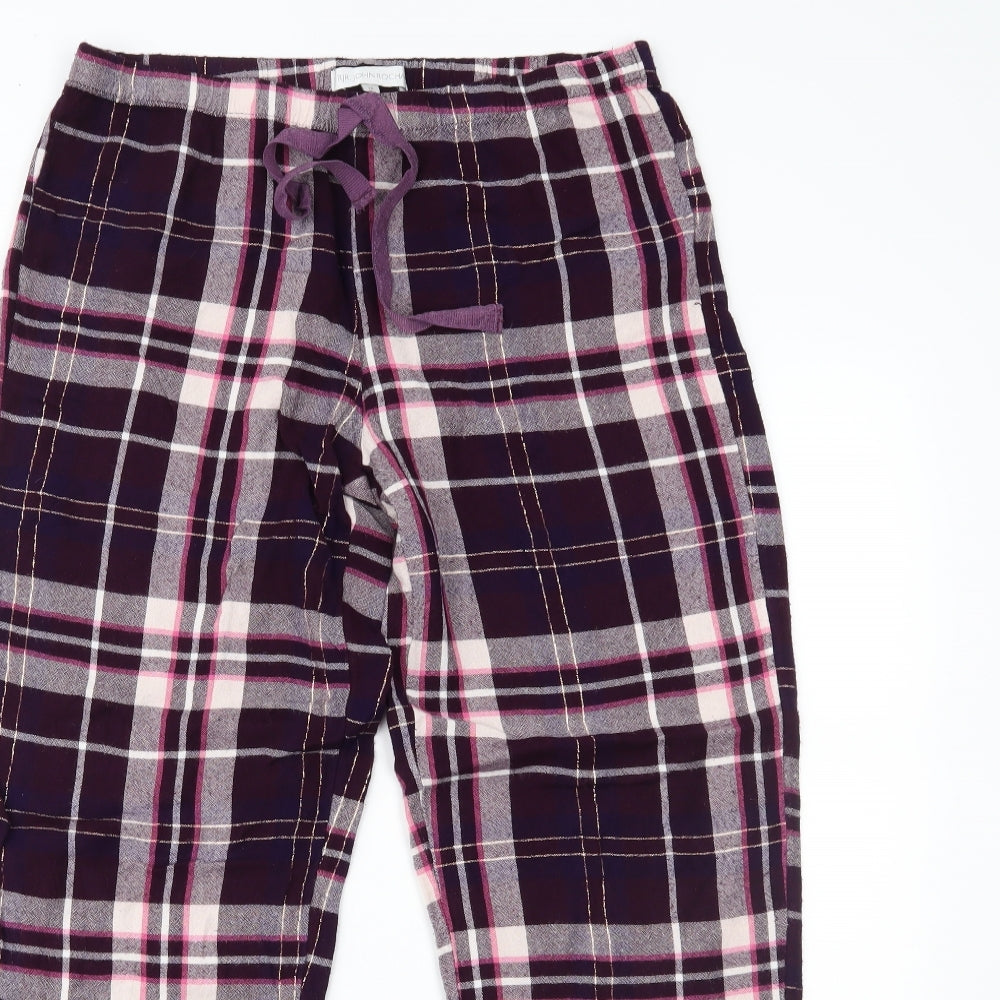RJR.John Rocha Womens Purple Plaid   Pyjama Pants Size 12