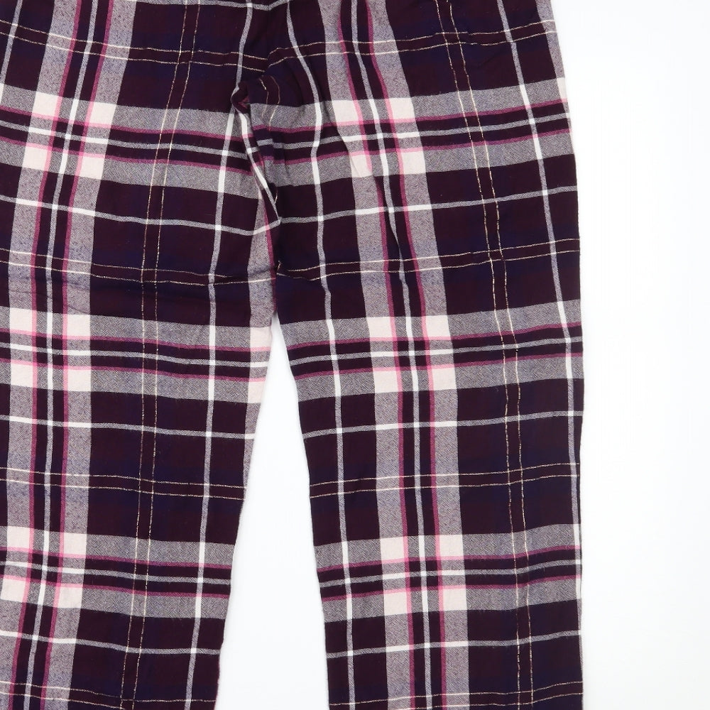 RJR.John Rocha Womens Purple Plaid   Pyjama Pants Size 12