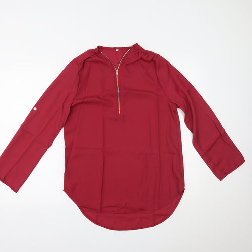 Preworn Womens Red   Basic Blouse Size L