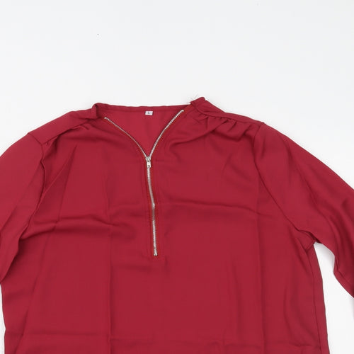 Preworn Womens Red   Basic Blouse Size L