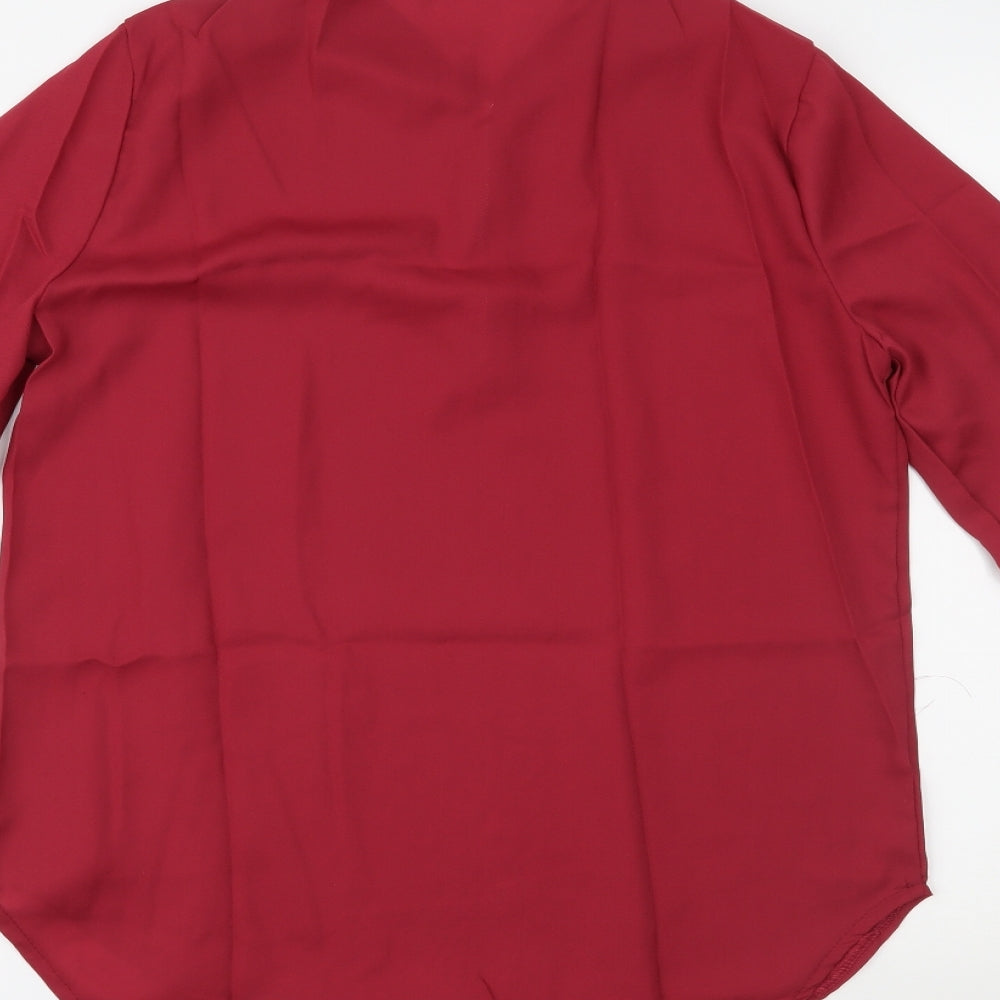 Preworn Womens Red   Basic Blouse Size L