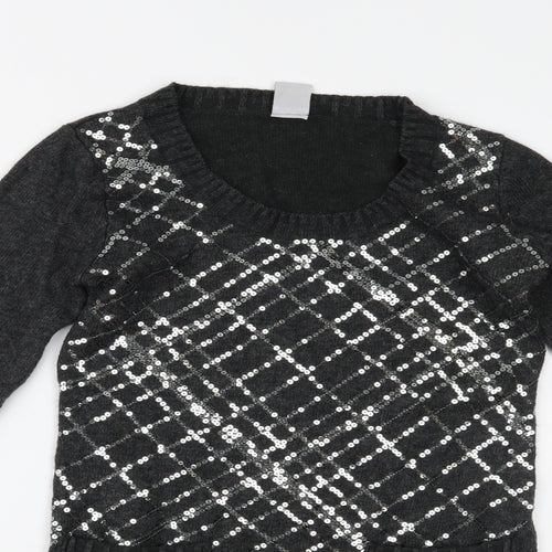 Oxxyzen Womens Grey   Pullover Jumper Size L