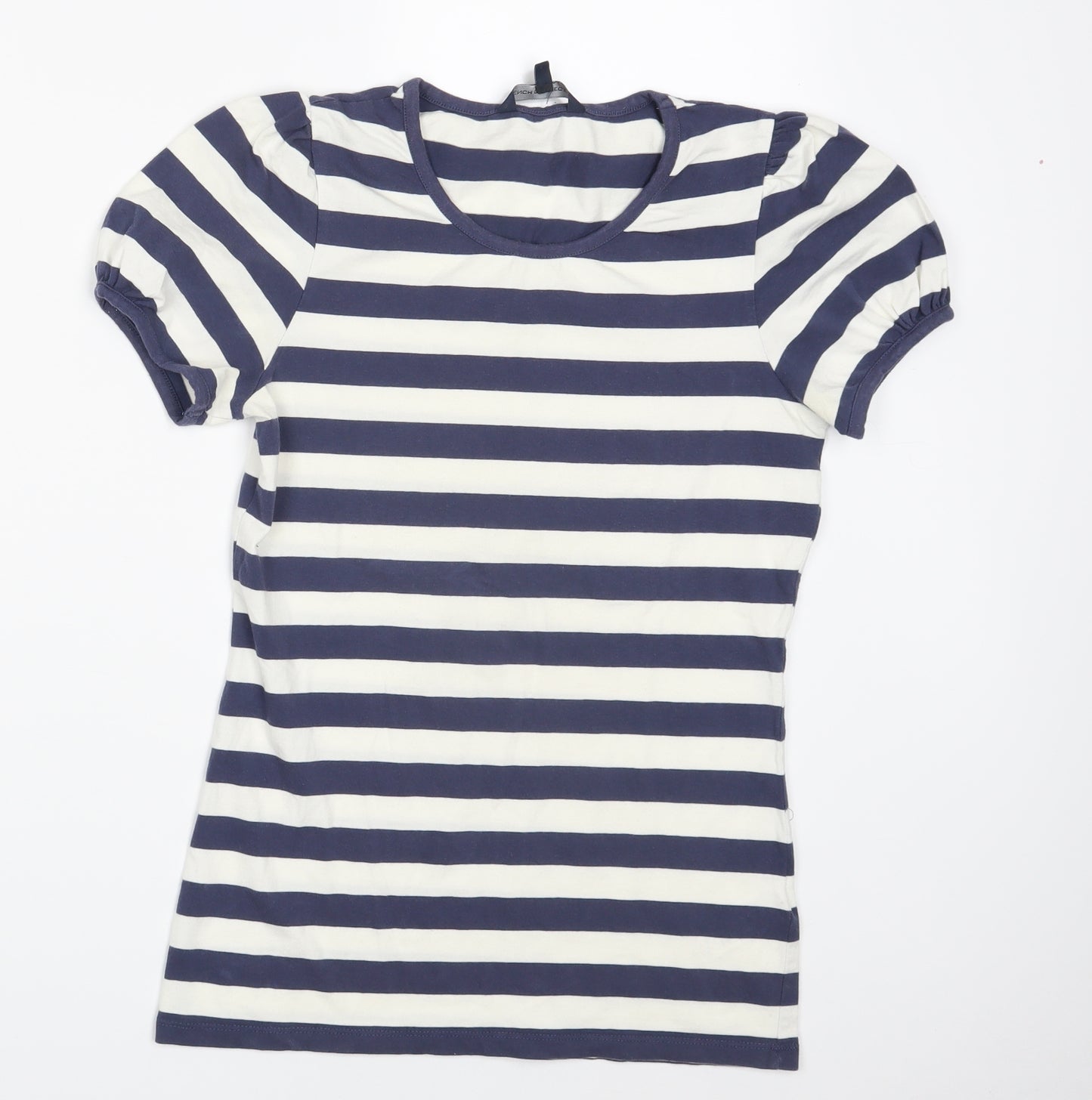 Dorothy Perkins Womens Blue Striped  Basic T-Shirt Size M