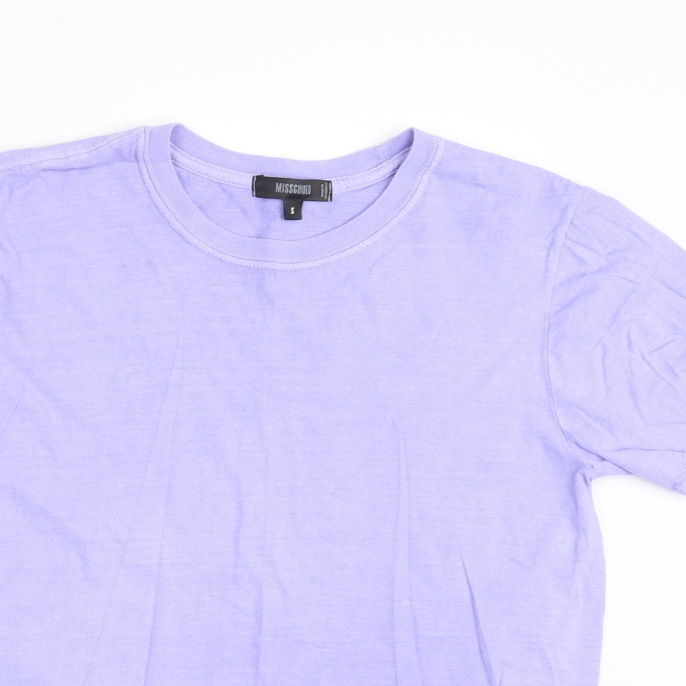 Missguided Womens Blue   Basic T-Shirt Size S