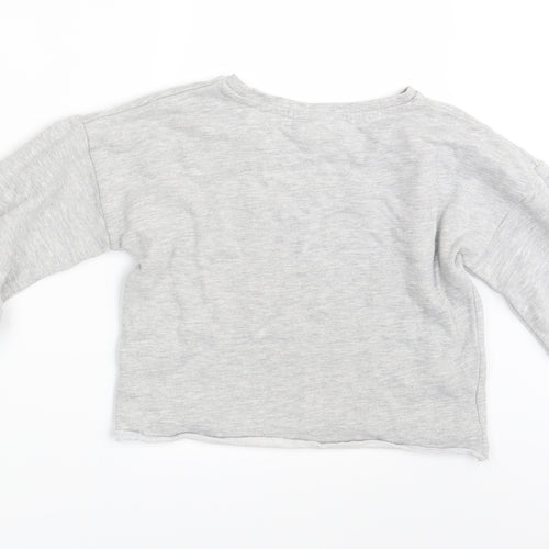 Matalan Girls Grey   Pullover Jumper Size 9 Years