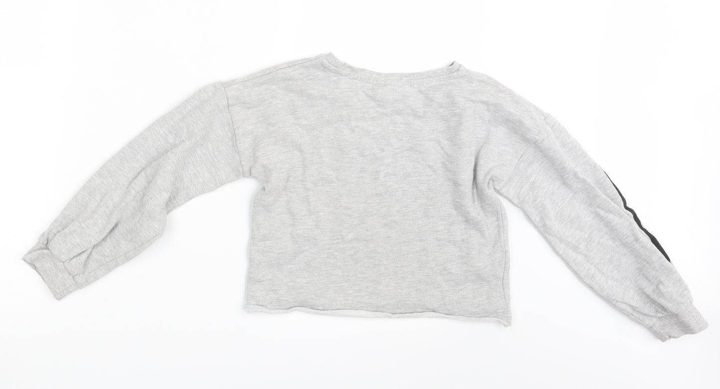 Matalan Girls Grey   Pullover Jumper Size 9 Years