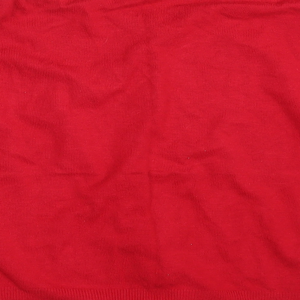 M&S Womens Red   Cardigan Jumper Size 14