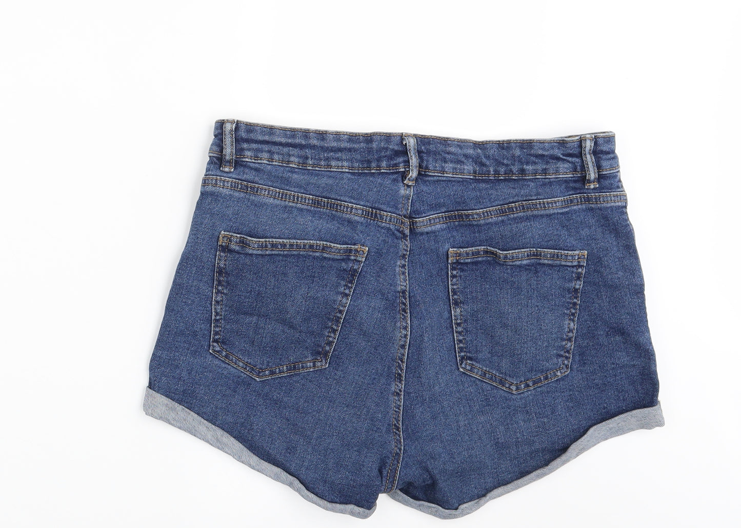 Denim Co. Womens Blue  Denim Hot Pants Shorts Size 12