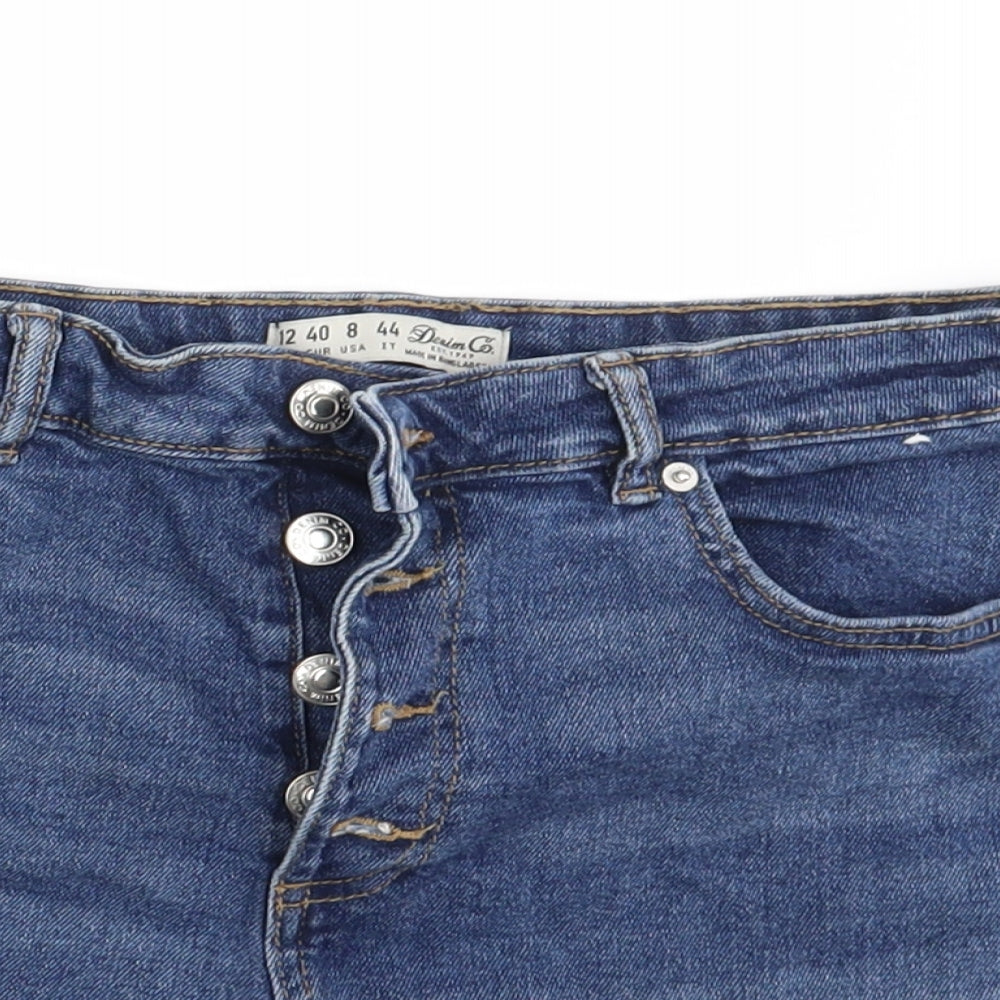 Denim Co. Womens Blue  Denim Hot Pants Shorts Size 12