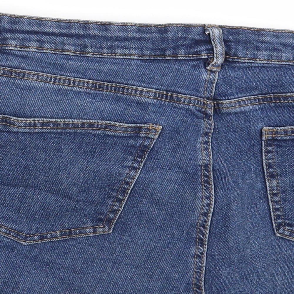 Denim Co. Womens Blue  Denim Hot Pants Shorts Size 12