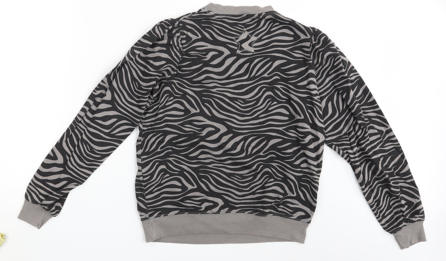 NEXT Womens Black Geometric  Pullover Jumper Size 6