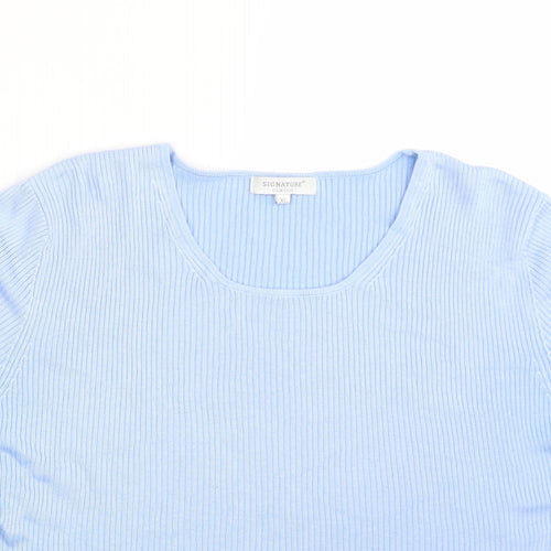 Signature Womens Blue   Pullover Jumper Size XL