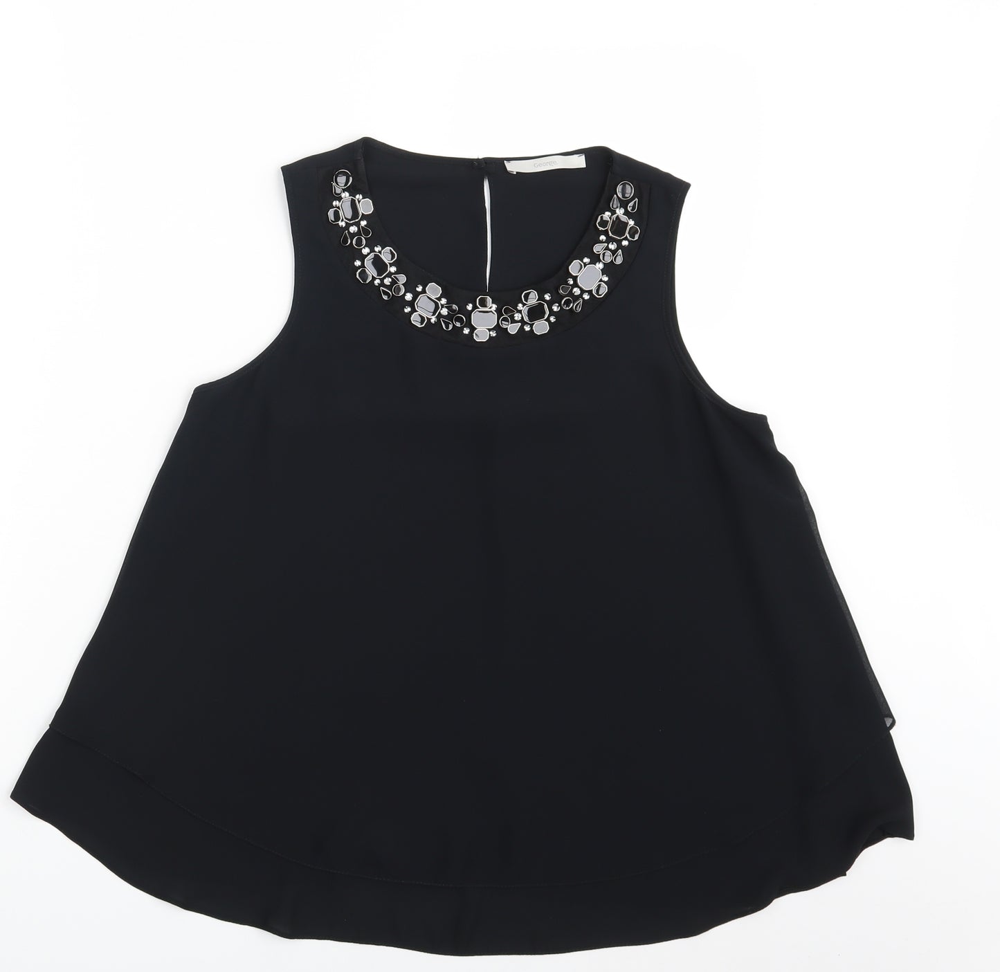 George Womens Black   Basic Blouse Size 10