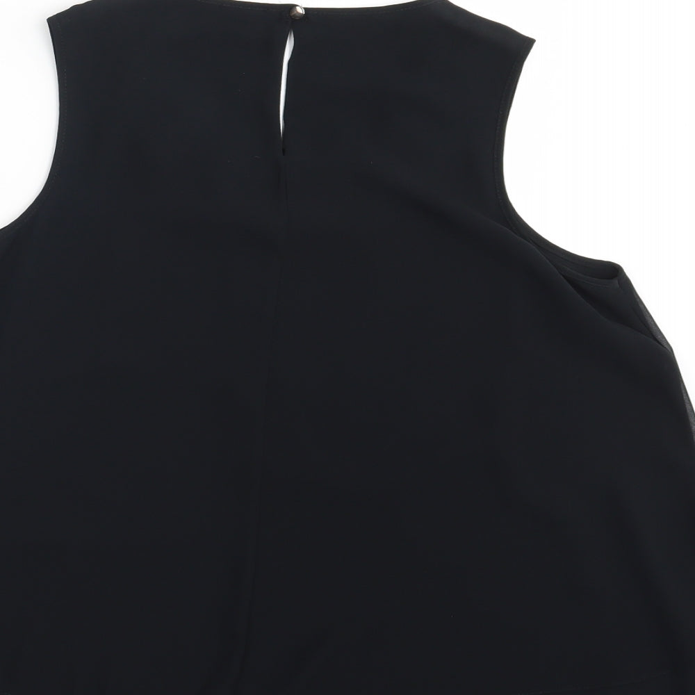 George Womens Black   Basic Blouse Size 10