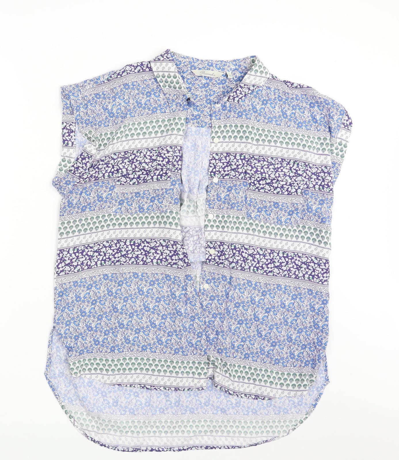 Peacocks Womens Multicoloured Floral  Basic Button-Up Size 14