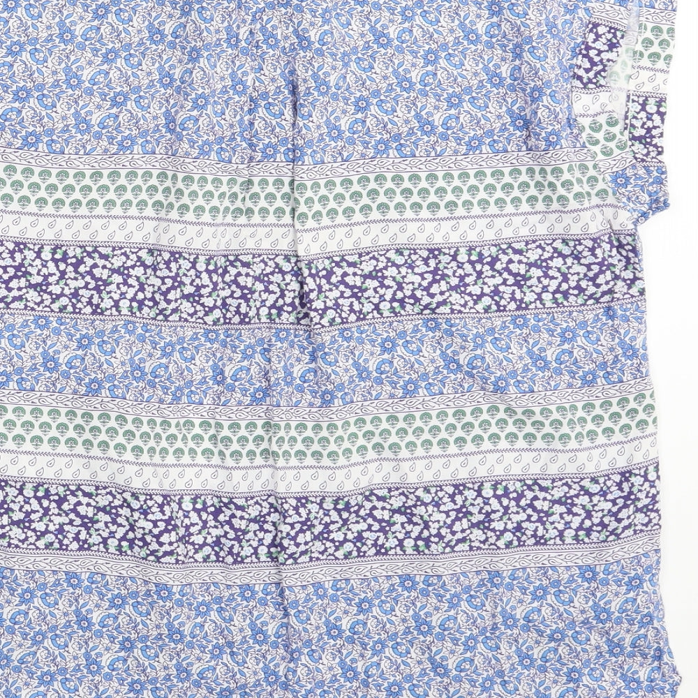 Peacocks Womens Multicoloured Floral  Basic Button-Up Size 14