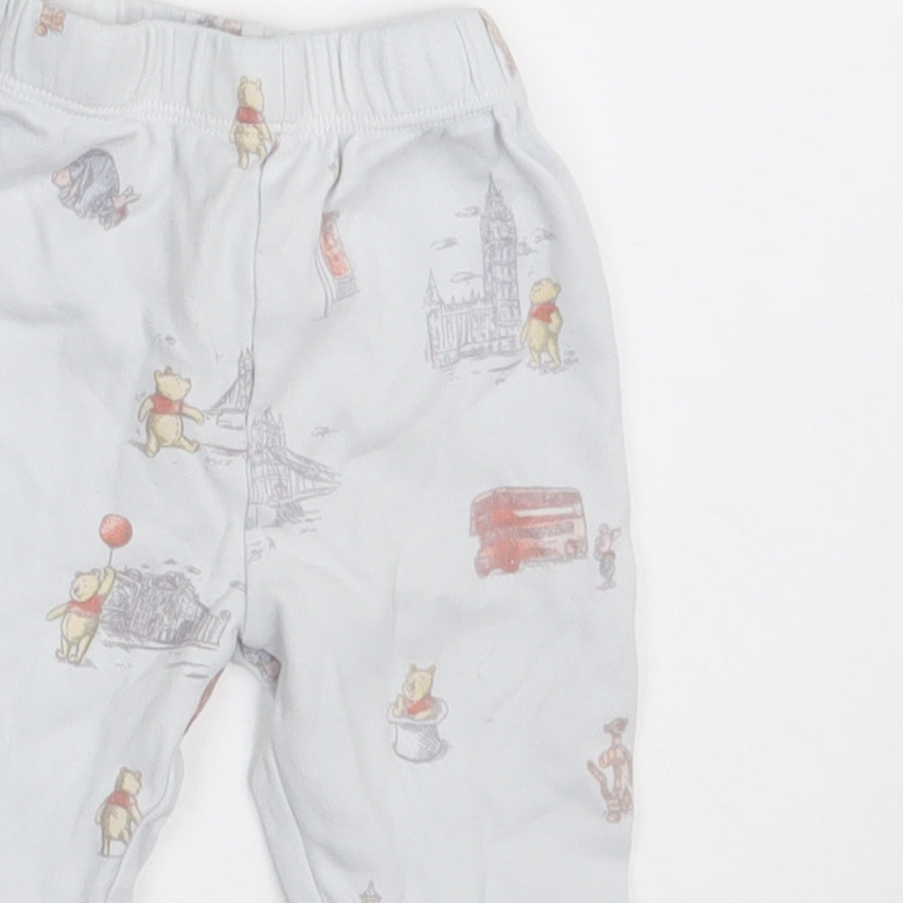 Disney Baby White Animal Print  Jogger Leggings Size 3-6 Months  - Waist 14in; Inside leg 9in