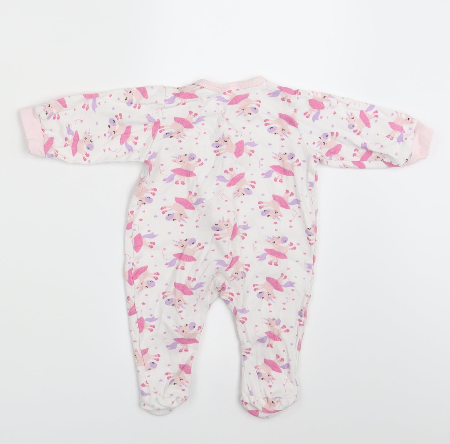 Unicorn Girls White Animal Print  Romper One-Piece Size 3-6 Months  - Unicorn