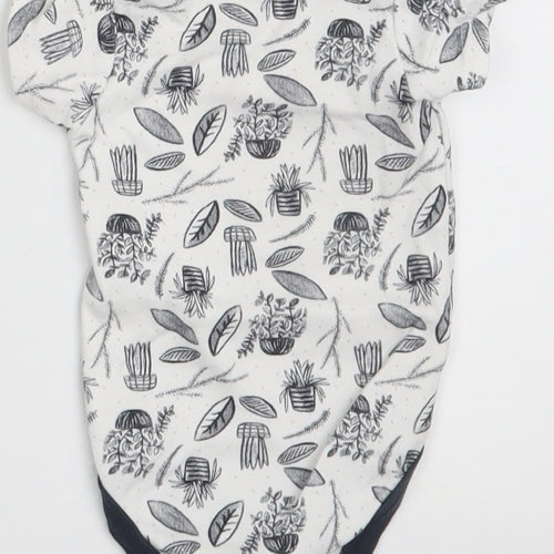 Chick Pea Boys White Floral  Romper One-Piece Size 3-6 Months