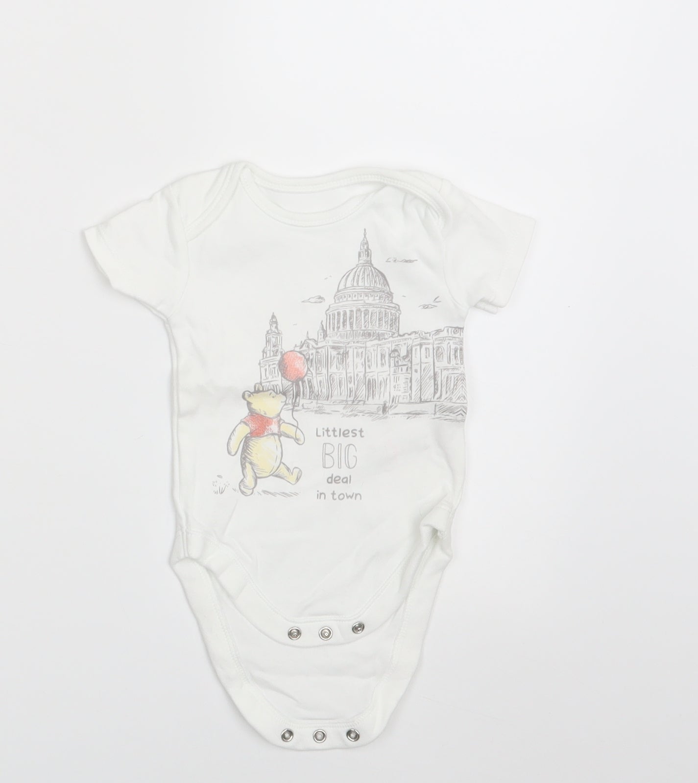 George Boys White   Romper One-Piece Size 3-6 Months