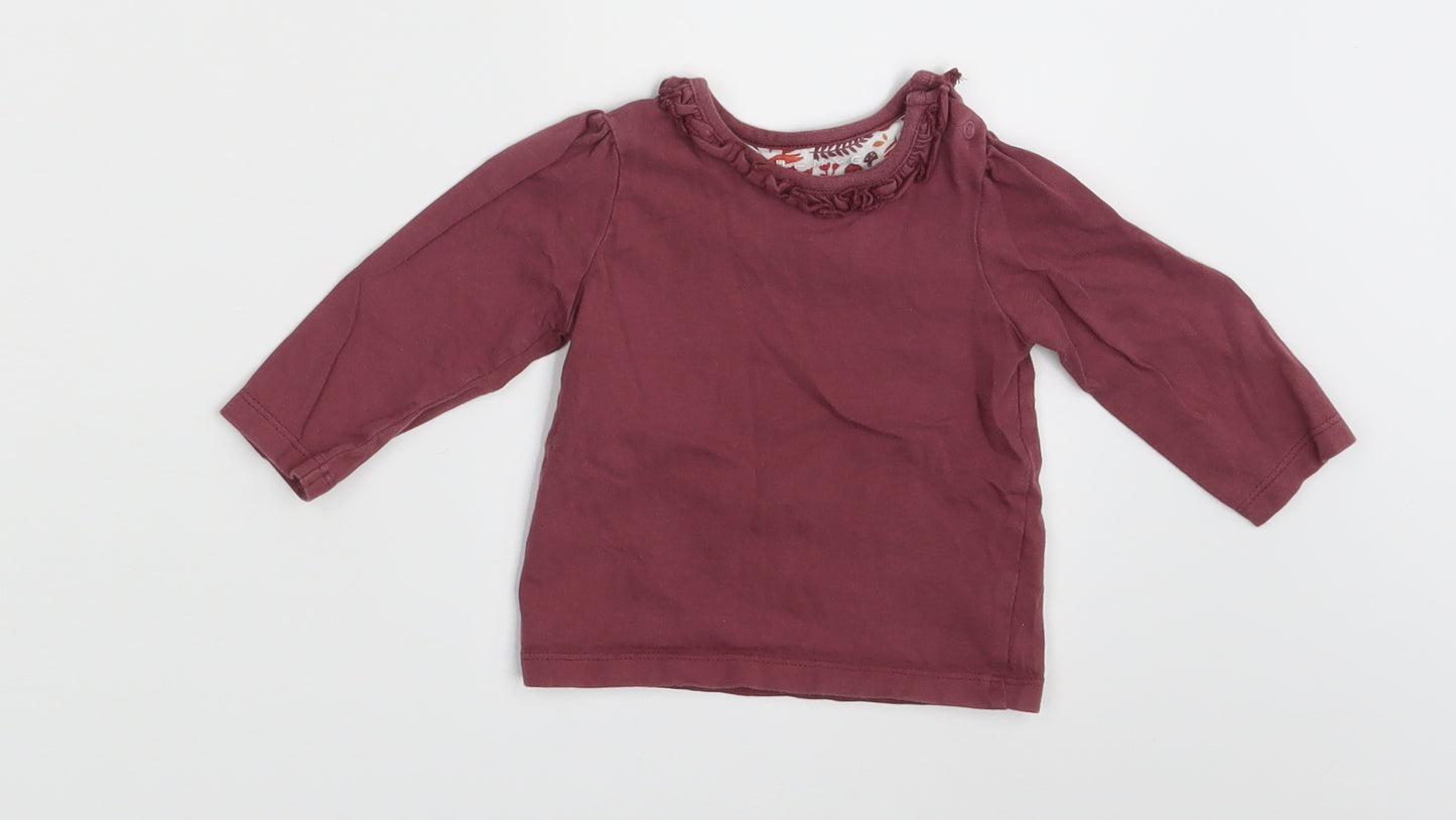 Nutmeg Girls Pink   Basic T-Shirt Size 3-6 Months