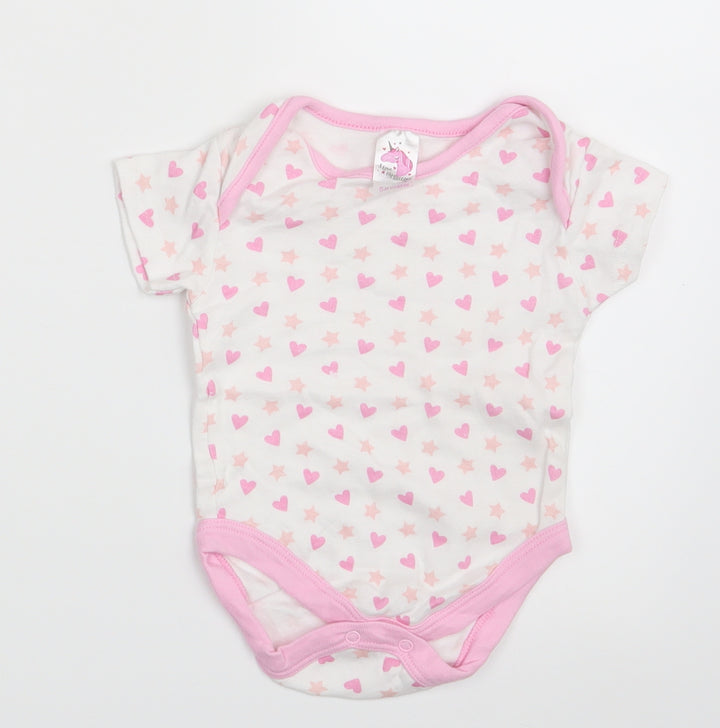 I Love my Unicorn Girls White Polka Dot  Basic T-Shirt Size 6-9 Months