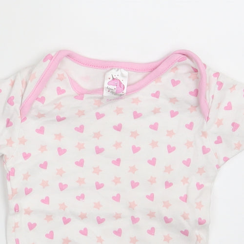 I Love my Unicorn Girls White Polka Dot  Basic T-Shirt Size 6-9 Months