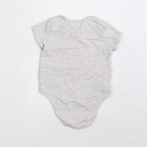 Little Me Baby Grey Polka Dot  Basic T-Shirt Size 9-12 Months