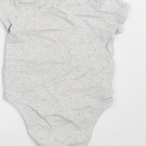 Little Me Baby Grey Polka Dot  Basic T-Shirt Size 9-12 Months