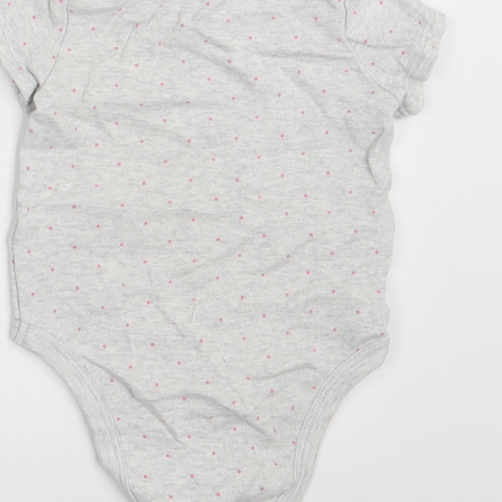 Little Me Baby Grey Polka Dot  Basic T-Shirt Size 9-12 Months